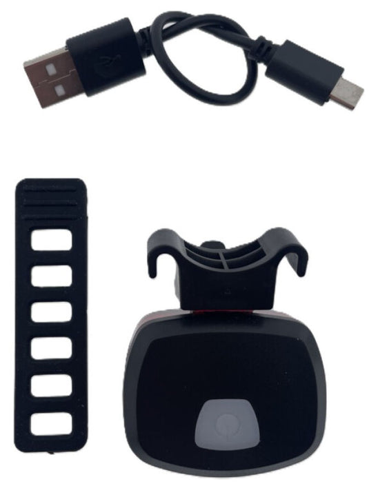 Ikzi light achterlicht tosti 40 cob led, usb-oplaadbaar