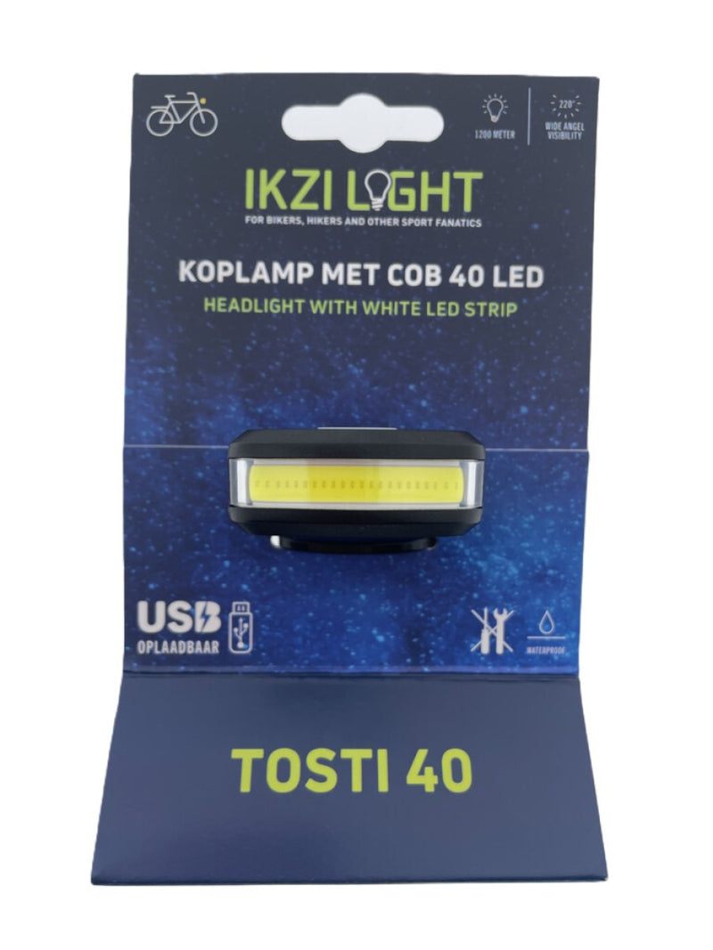 Load image into Gallery viewer, Ikzi koplamp light tosti 40 cob led, usb-oplaadbaar
