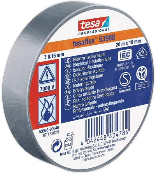 Tesa professional tesa isolatietape 19mm - 20 meter - grijs