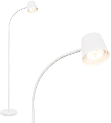 B.k.licht briloner cielo - oplaadbare vloerlamp - dimbaar - led staande lamp - snoerloze - usb-c - 126,5 x 21 cm - wit