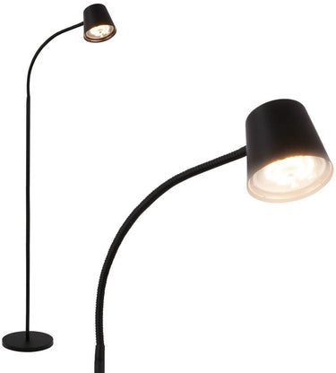 B.k.licht briloner cielo - oplaadbare vloerlamp - dimbaar - led staande lamp - snoerloze - usb-c - 126,5 x 21 cm - zwart
