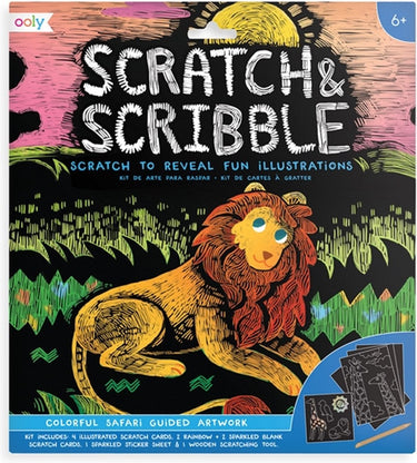 Ooly - scratch scribble - kleurrijke safari