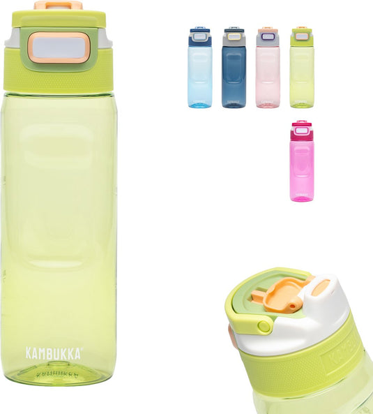 Kambukka elton drinkfles 750ml - fine lime met 3-in-1 lid en makkelijke reiniging