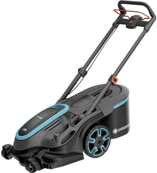 Gardena powermax duo 46 36v p4a ready-to-use-set accu-grasmaaier accu incl. 2 accu's, incl. oplader, met graskam, inste