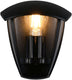 Trio venta - wandlamp - zwart mat - excl. 1x e27 4 w - wandmontage - buitenverlichting - ip44