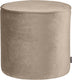 Woood sara poef hoog - velvet - khaki - 46x46x46