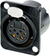 Neutrik nc10fd-lx-b-con xlr-connector flensbus, contacten recht aantal polen: 10 zwart 1 stuk(s)