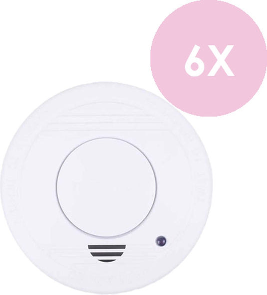 Smartwares europe rookmelder - 85db - 6 stuks