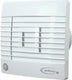 Air roxy badkamerventilator met automatische sluitklep, bewegingssensor en timer 150 mm wit - prestige 150zgms