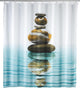 Wenko douchegordijn meditation 180x200cm polyester - inclusief ophangringen - waterdicht - wasbaar - sneldrogend