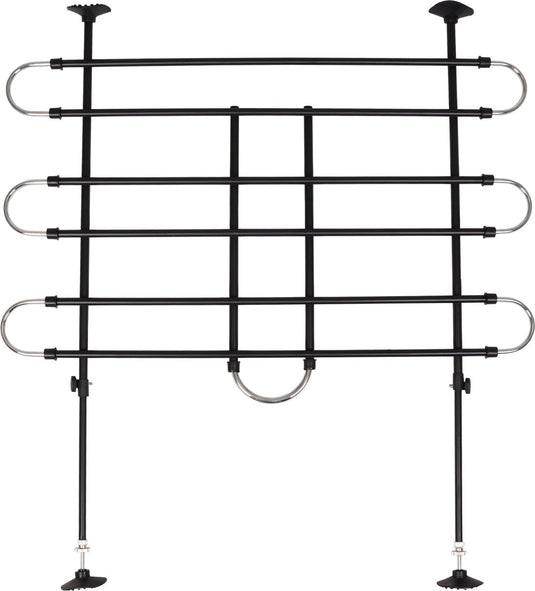 Flamingo autoveiligheidsrek tara – verstelbaar 100-160 cm breed x 75-130 cm hoog – zwart – veilig reizen met honden