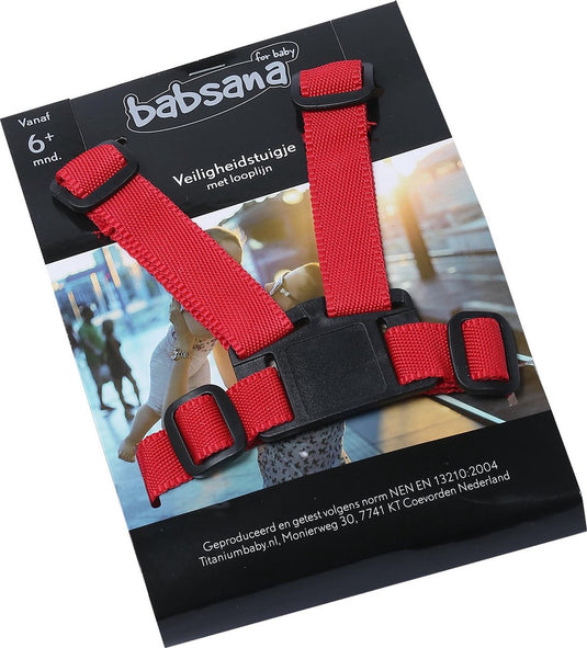 Babsana universeel rood nylon kinderstoel tuigje tb-1161