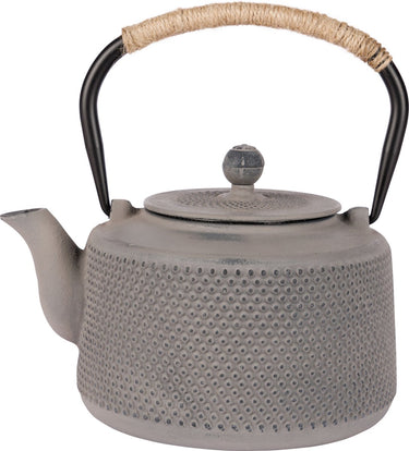 Cosy trendy theepot - gietijzer - 1l5 - lichtgrijs