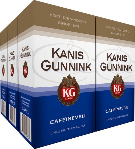 Kanis gunnink decaf filterkoffie - 6 x 500 gram