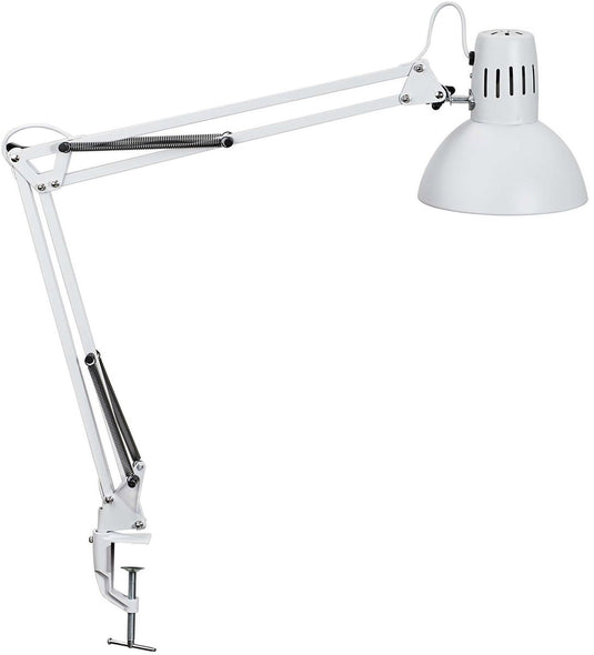 Maul study bureaulamp - led - metaal - wit - tafellamp met klem - e27 fitting