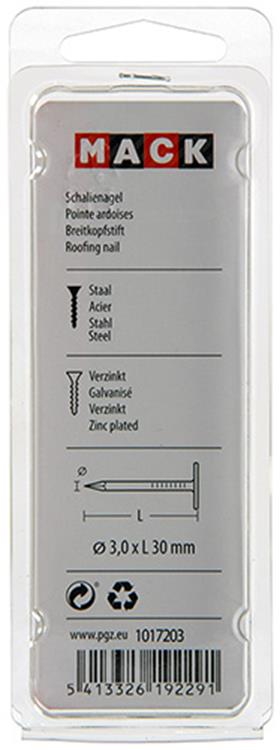 Afbeelding laden in galerijviewer, Mack 1017206 - schalienagel staal verzinkt 100 gr 3,5 x 60 mm | 5 stuks
