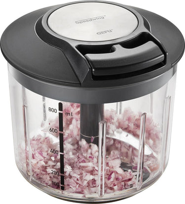 Gefu speedwing® multihakker – 800 ml – handmatig – inclusief meng- en kruidenmand