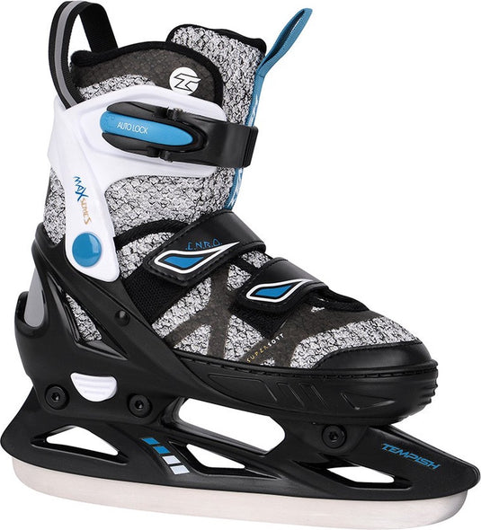 Tempish – enbo duo – ijshockeyschaatsen – schaatsen kinderen – zwart – verstelbare pasvorm comfortvoering – maat eu 29-32