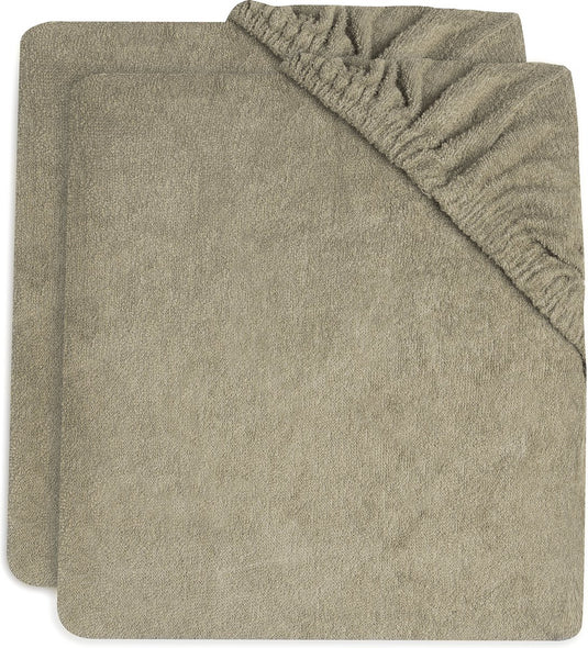 Jollein - aankleedkussenhoes badstof 50x70cm - zachte hoes baby aankleedkussen - olive green - 2 stuks