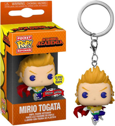 Funko pop! keychain: my hero academia - mirio togata exclusive glow in the dark