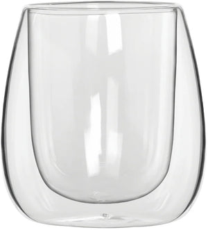 Bialetti verona set van 2 dubbelwandige glazen – 80 ml - koffieglas - theeglas - espressoglas