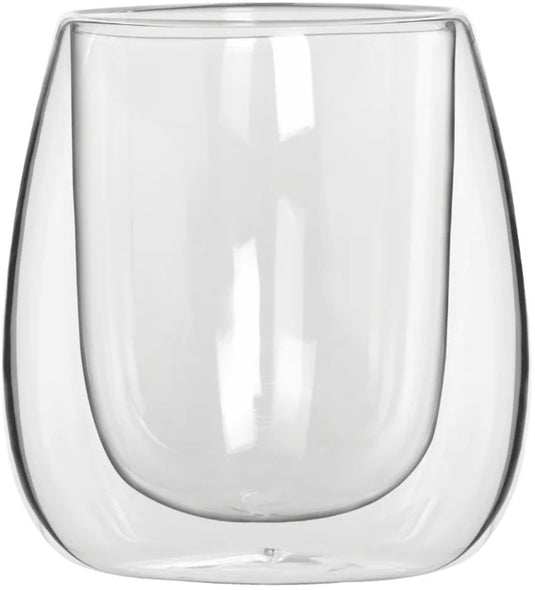 Bialetti verona set van 2 dubbelwandige glazen – 80 ml - koffieglas - theeglas - espressoglas