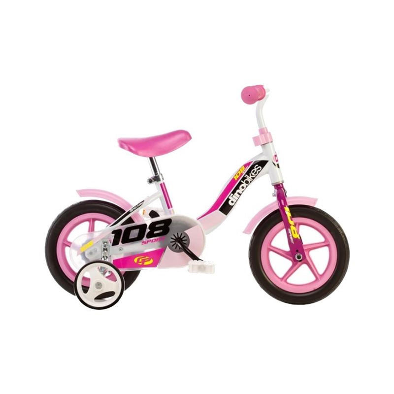 Load image into Gallery viewer, Dino bikes dino meisjesfiets 108 sport 10 inch roze wit
