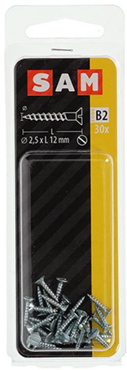 Afbeelding laden in galerijviewer, Mack 1017345 - houtschroef verzonken kop verz30 st 2,5 x 12 mm | 10 stuks
