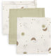 Jollein hydrofiel monddoekje 31x31cm over the moon (3pack)