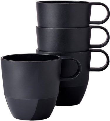Mepal mok silueta - 4x 300 ml - koffiebeker - nordic black