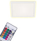 Briloner slim - led plafonniére - plafondlamp dimbaar - plafondlamp - rgb - kleurbediening - achtergrondverlichting - incl. afstandsbediening - 15 watt - 1.850 lumen - 4.000 kelvin - wit