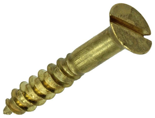 Mack 1019653 - houtschroef verzonken kop messing 9 st 4,0 x 25 mm | 10 stuks