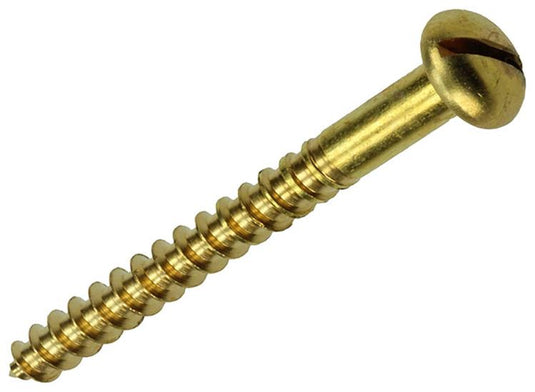 Mack 1019667 - houtschroef bolkop messing 4 st 4,5 x 45 mm | 10 stuks