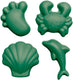Scrunch zandvormpjes - groen - opvouwbaar - recycleerbaar