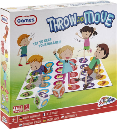 Grafix dobbelen en bewegen - gezelschapsspel - buiten spelen - buitenspeelgoed - spellen voor kinderen - speelmat 125cm x 155cm