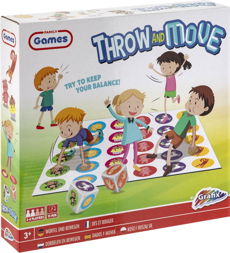 Load image into Gallery viewer, Grafix dobbelen en bewegen - gezelschapsspel - buiten spelen - buitenspeelgoed - spellen voor kinderen - speelmat 125cm x 155cm
