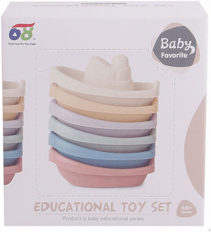 Lobbes speelgoed bv badbootjes pastel, 6dlg.