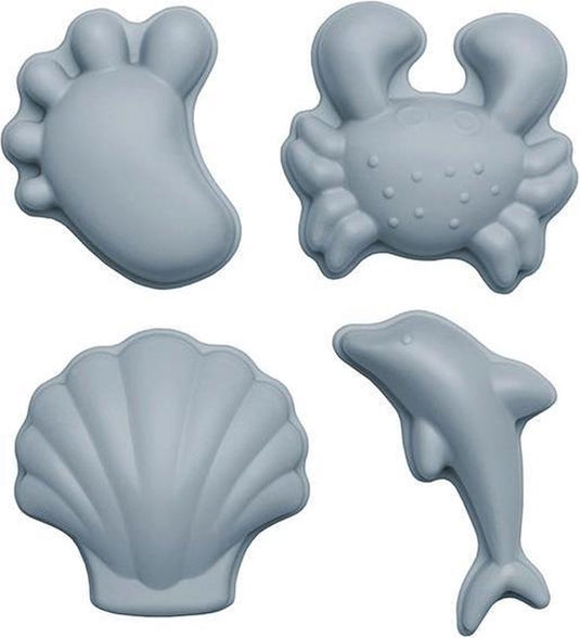 Scrunch zandvormpjes - blauw - opvouwbaar - recycleerbaar