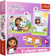 Trefl gabby's poppenhuis 3-in-1 set puzzels + memory 2-in-1 puzzel- en memoryset - 78 stukjes - vanaf 3 jaar