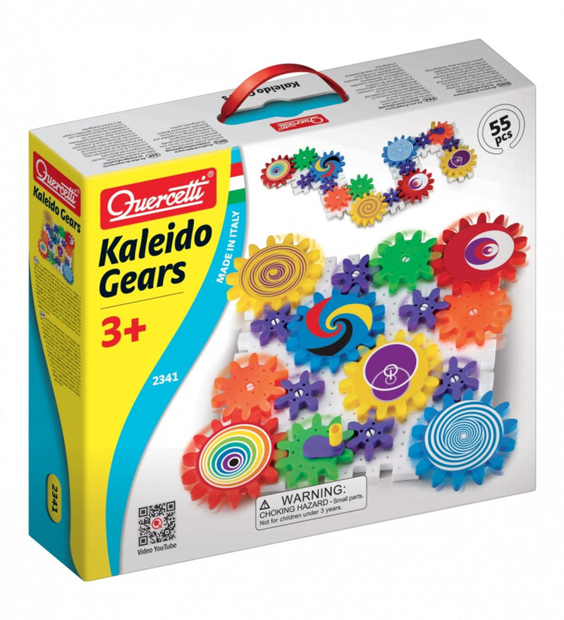 Load image into Gallery viewer, Quercetti tandwielenset kaleido gears - 55-delig - bouwstenen
