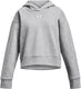 Under armour ua rival fleece hoodie unisex sporttrui - grijs - wit