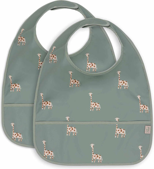 Jollein - baby slab waterproof - slabbetjes - jungle jambo - 2 stuks