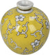Hd collection vaas porselein geel 11,5x11,5x11,5cm