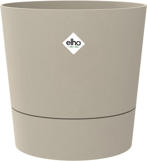 Elho foss rond 43cm - bloempot voor binnen - 100% gerecycled plastic - ø 43 x h 42.5 - paddenstoel beige