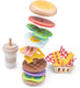 Woet ® houten fastfood speelset - hamburger, frietjes milkshake - fsc® speelgoedeten voor rollenspel - vanaf 2 jaar