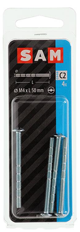 Load image into Gallery viewer, Mack 1017532 - afbreek-metaalschroef verz. 4 st m4 x 50 mm | 10 stuks
