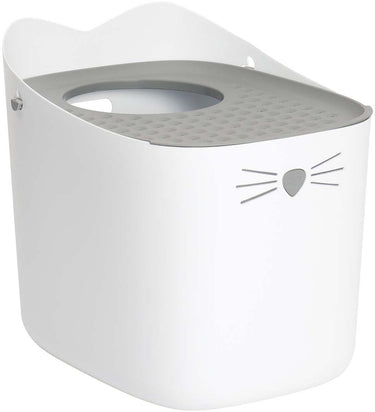 Catit cat it top entry kattenbak – moderne bovenlader kattenbak met anti-tracking deksel en naadloos ontwerp – 52×41×47,5 cm