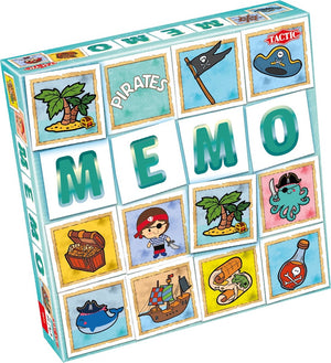 Tactic memo piraten - memospel - zoek de juiste paren - piraten, schatkisten en avonturen - gezelschapsspel voor kinderen en families - 2 tot 6 spelers - vanaf 3 jaar