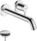 Hansgrohe tecturis s - inbouw wastafelkraan - voor wandmontage - ééngreeps bediening - 22,5 cm uitloop - chroom