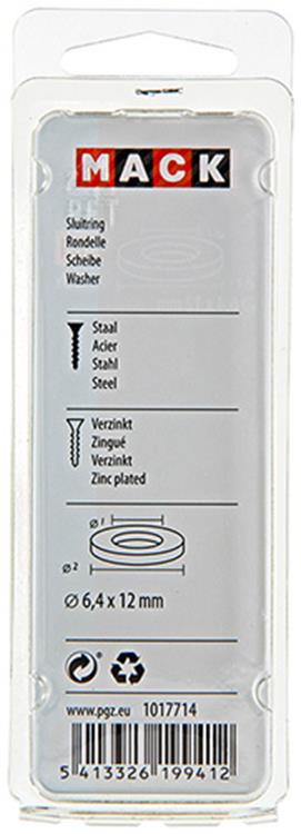Load image into Gallery viewer, Mack 1017714 - sluitring staal verzinkt 40 st 6,4 x 12 mm | 10 stuks
